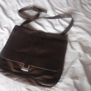 Kenneth cole Reaction Brown Satchel Bag Note book Brown Bag pre Owned